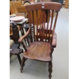 A large elm kitchen chair