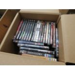 Small box of DVDs