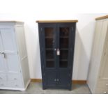 Hampshire Blue Painted Oak Display Cabinet (52)