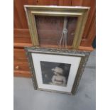 5415 Still life print of young girl and a glazed frame