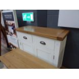Hampshire White Painted Oak 2 Door Small Sideboard (50)