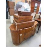 Dark wood 1930s dressing table