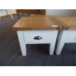 Hampshire White Painted Oak Lamp Table (4a)