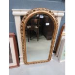 Gold gilt framed mirror and a stone effect frames mirror