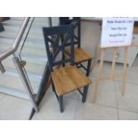 Hampshire Blue Painted Oak Dining Chair (11a)