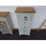 Gloucester White Painted Oak 5 Drawer Tallboy (14)