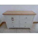 Gloucester White Painted Oak 6 Drawer Chest (8a)
