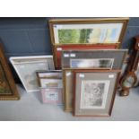 A large quantity of assorted prints and pictures of Naval, animal, countryside scenes and boating