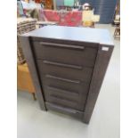 Modern six drawer chest of drawers in grey