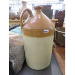 A large stoneware flagon