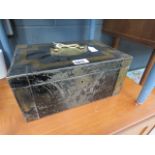 A small lockable deed box