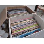 Two boxes of vinyl LP's