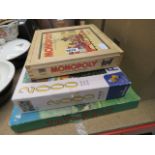 Three assorted children's games to include Totopoly, Monopoly and a jigsaw puzzle