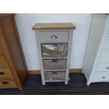 Rutland Painted Oak 1 Drawer 3 Basket Cabinet (30)