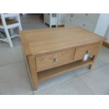 Malvern Shaker Oak 2 Drawer Coffee Table (20a)