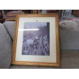 Framed and glazed print of 'Lancashire Workers give us Jobs', by Arthur Delaney