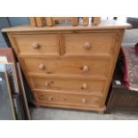 Pine 2 over 3 chest of drawers