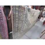 7 - 3.5 x 2.5m Merawan carpet in floral green and blue design