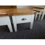 Hampshire White Painted Oak Lamp Table (5a)