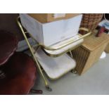 A two tier mobile serving trolley