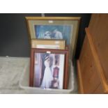 Large quantity of assorted prints to include young lady at mirror, streetside scenes, children at