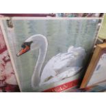 Metal pub sign entitled ''The Swan Inn''