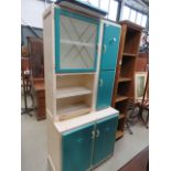 1930's kitchen storage unit with enamel pastry prep shelf