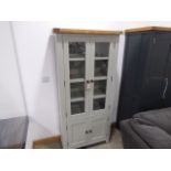 Hampshire Grey Painted Oak Display Cabinet (36a)