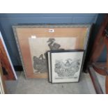 4 assorted oriental prints