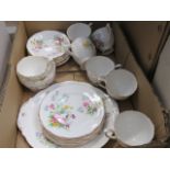 A single box of Queen Anne Old Country Rose china