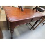 Mahogany sofa table on bobbin turned legs