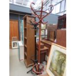 Two bentwood hat and coat stands