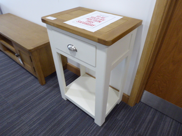 Portland White 1 Drawer Telephone Table (48) - Image 2 of 2