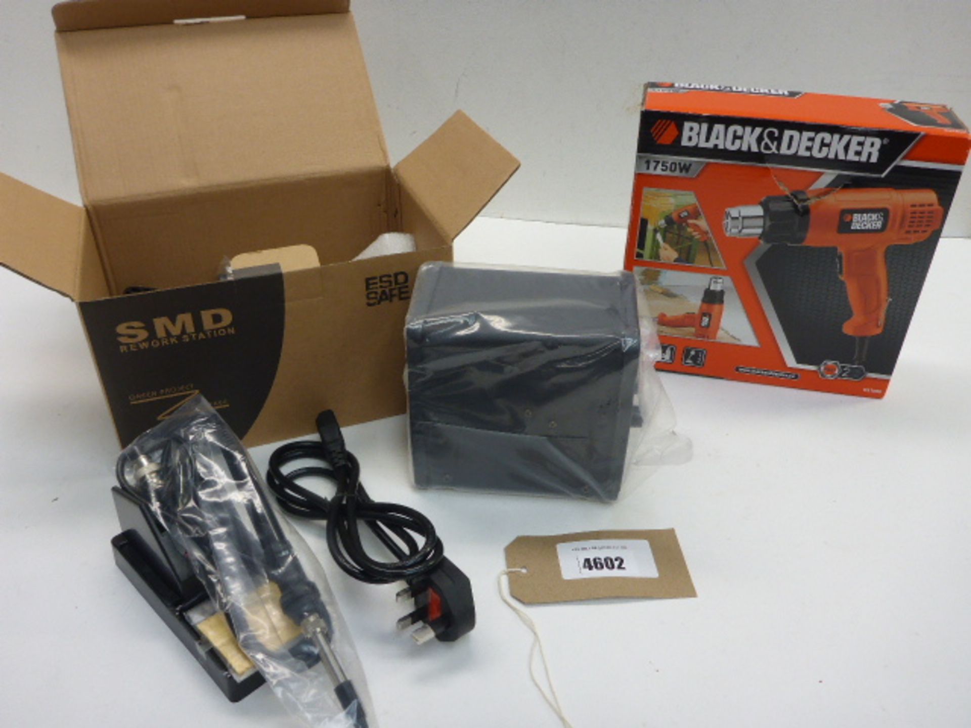 Black & Decker 1750w heat gun and SMD soldering set