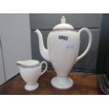 Wedgwood coffee pot and a cream jug