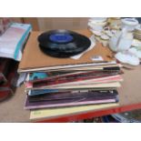 Stack of vinyl records