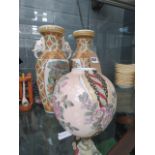 Five Oriental vases