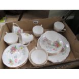 5771 - A box containing Queen Anne Floral patterned crockery