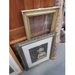 5294 - Picture frame plus a portrait of a young girl