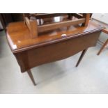 Reproduction mahogany dropside table with single drawer