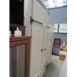 5434 - A cream painted double wardrobe