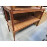 A pair of large teak G-Plan coffee tables