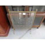 Leaded glass fire screen