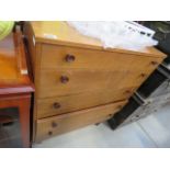 A teak Avalon chest of five drawers