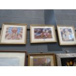 Three framed and glazed prints of Hindu deities