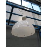 Ceiling light with white plastic shade