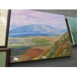Sylvia Malloy oil on canvas 'Highland scene'