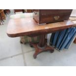 Victorian fold over card table, AF