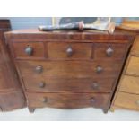 Mahogany 3 over 3 chest of drawers