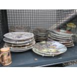 Cage containing a quantity of collector's plates